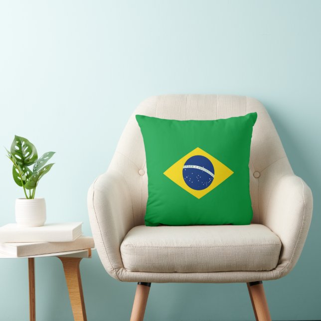 Braziliaanse vlag kussen (Stoel)
