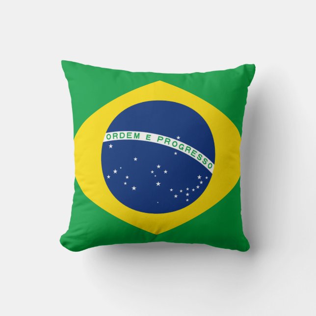 Braziliaanse vlag kussen (Voorkant)