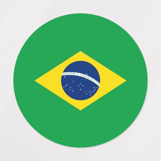 Braziliaanse vlag labels (Design 2)