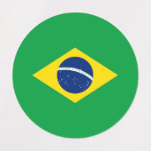 Braziliaanse vlag labels (Design 1)