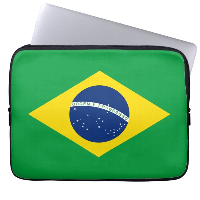 Braziliaanse vlag laptop sleeve (Voorkant)