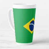 Braziliaanse vlag latte mok (Linkerhoek)
