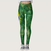 Braziliaanse vlag leggings (Voorkant)
