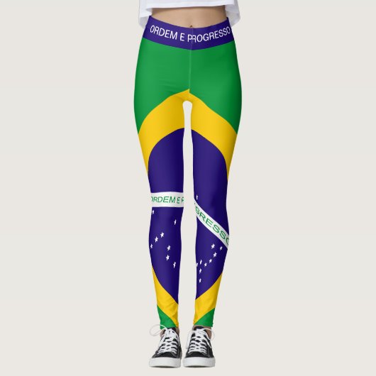 Braziliaanse vlag leggings (Voorkant)