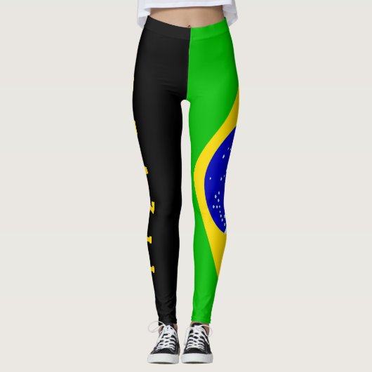 Braziliaanse vlag leggings (Voorkant)