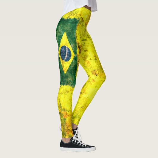 Braziliaanse vlag leggings (Rechts)
