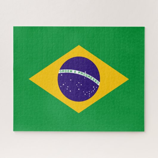 Braziliaanse vlag legpuzzel (Horizontaal)