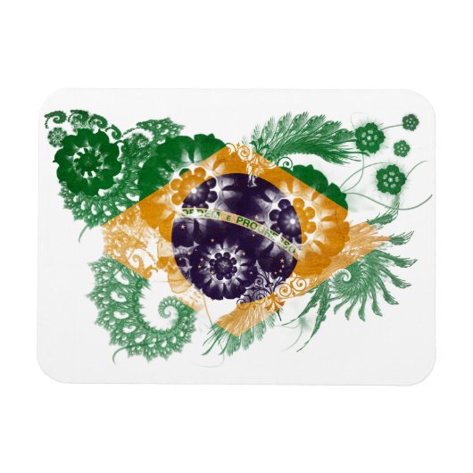 Braziliaanse vlag magneet (Horizontaal)