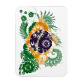 Braziliaanse vlag magneet (Verticaal)