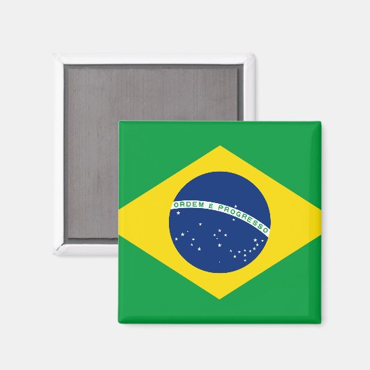 Braziliaanse vlag magneet (Voorkant / Achterkant)