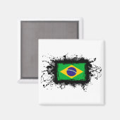 Braziliaanse vlag magneet (Voorkant / Achterkant)