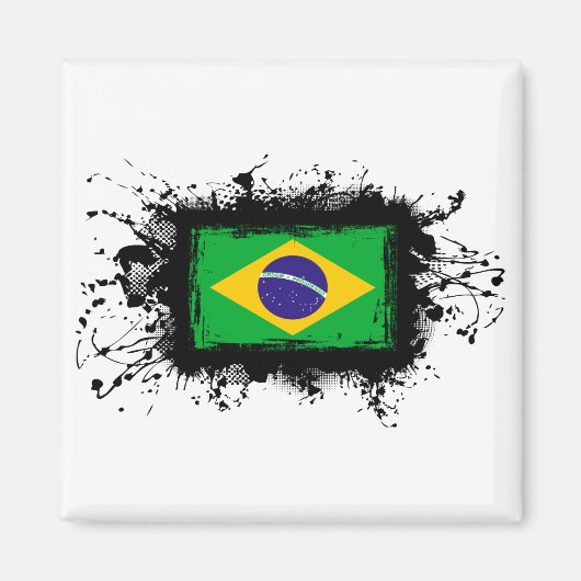 Braziliaanse vlag magneet (Voorkant)