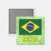 Braziliaanse vlag magneet (Voorkant / Achterkant)