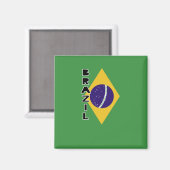Braziliaanse vlag magneet (Voorkant / Achterkant)
