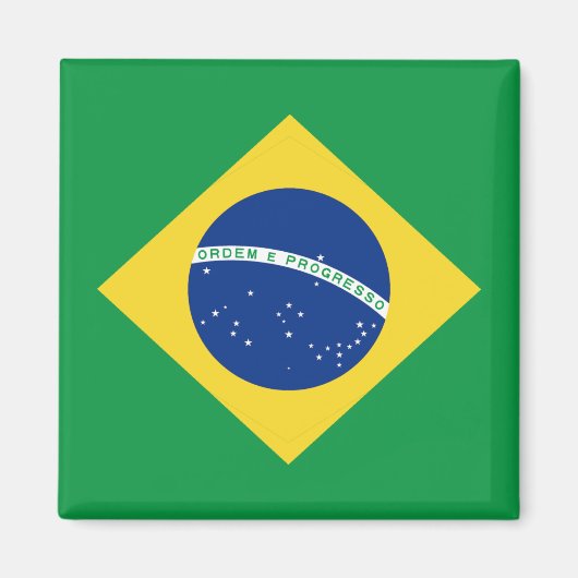 Braziliaanse vlag Magnet (Voorkant)