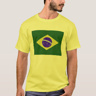 Braziliaanse vlag Mannen Geel T-shirt