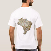 Braziliaanse vlag + Map + Tekst T-shirt (Achterkant)