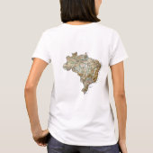 Braziliaanse vlag + Map + Tekst T-shirt (Achterkant)