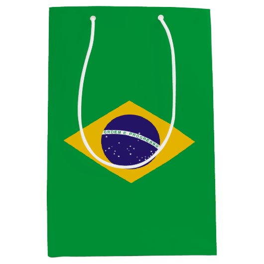 Braziliaanse vlag medium cadeauzakje (Voorkant)
