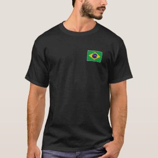 Braziliaanse vlag met  Braziliaanse nationale kleu T-shirt