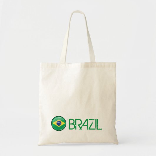 Braziliaanse vlag met een kleine ronde tote bag (Voorkant)