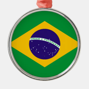 Braziliaanse vlag metalen ornament