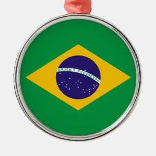 Braziliaanse vlag metalen ornament