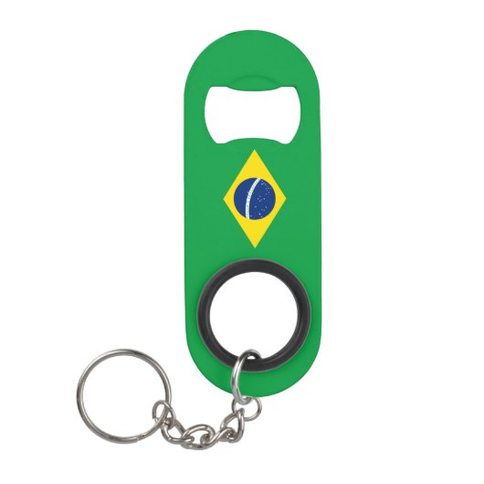 Braziliaanse vlag mini flessenopener (Voorkant)