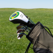 Braziliaanse vlag & Monogrammed Golfclubs Hoesjes Golfheadcover (Insitu)