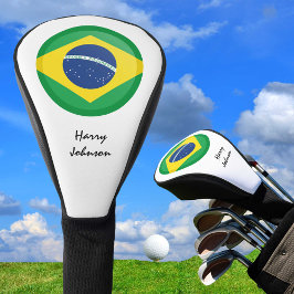 Braziliaanse vlag & Monogrammed Golfclubs Hoesjes Golfheadcover