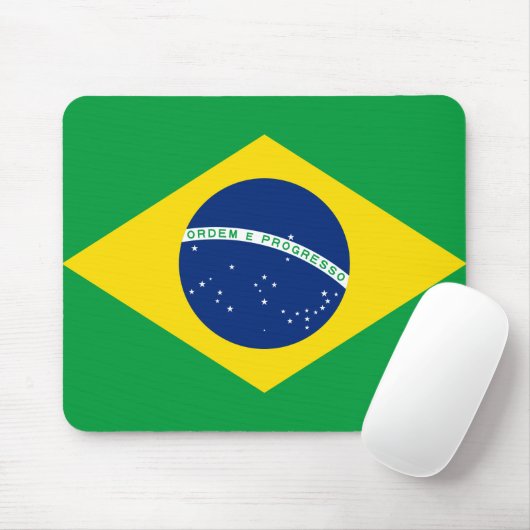Braziliaanse vlag Mousepad Muismat (Met muis)