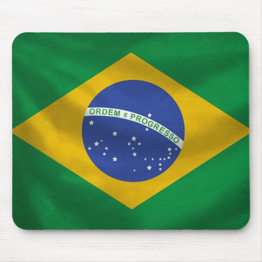 Braziliaanse vlag Mousepad Muismat (Voorkant)