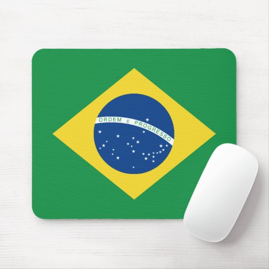 Braziliaanse vlag Mousepad Muismat (Met muis)
