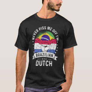 Braziliaanse vlag Nederland Groene Humor Burgerpri T-shirt