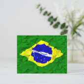 Braziliaanse vlag neergestort briefkaart (Staand voorkant)