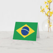 Braziliaanse Vlag Notitiekaart (Gele Bloem)