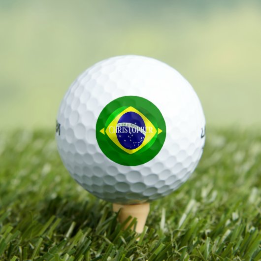 Braziliaanse Vlag Ontwerp Golfballen (Insitu Shirt)