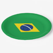 Braziliaanse vlag papieren bordje (Gekanteld)
