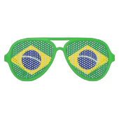 Braziliaanse vlag party bril | Brasil zonnebril (Voorkant)