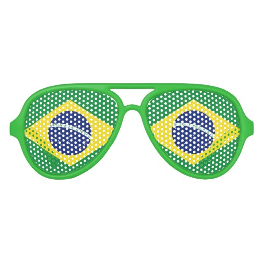 Braziliaanse vlag party bril | Brasil zonnebril (Voorkant)