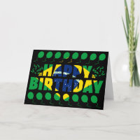 Braziliaanse vlag Patriottic Birthday