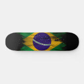 Braziliaanse vlag, penseelstreek, nationale vlag persoonlijk skateboard (Horizontaal)