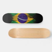 Braziliaanse vlag, penseelstreek, nationale vlag persoonlijk skateboard (Horizontaal)