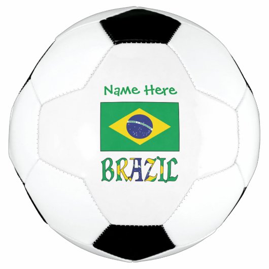 Braziliaanse Vlag Persoonlijk Voetbal (Voorkant)