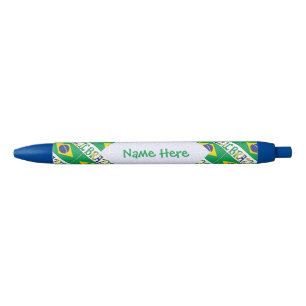 Braziliaanse Vlag Persoonlijk Zwarte Inkt Pen