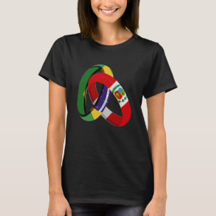 Braziliaanse vlag Peru Grown Ring huwelijkshuwelij T-shirt