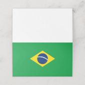 Braziliaanse vlag plaatskaartje (Buitenkant ongevouwen)