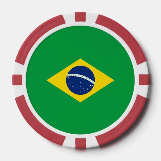 Braziliaanse vlag poker chips (Voorkant)