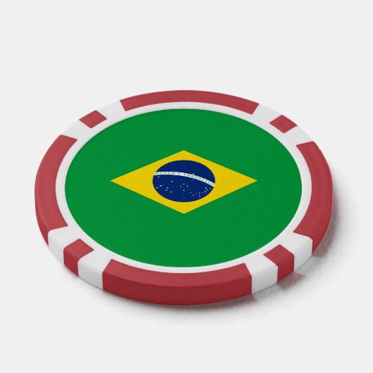 Braziliaanse vlag poker chips (Enkel)