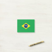 Braziliaanse vlag post-it® notes (Op bureau)
